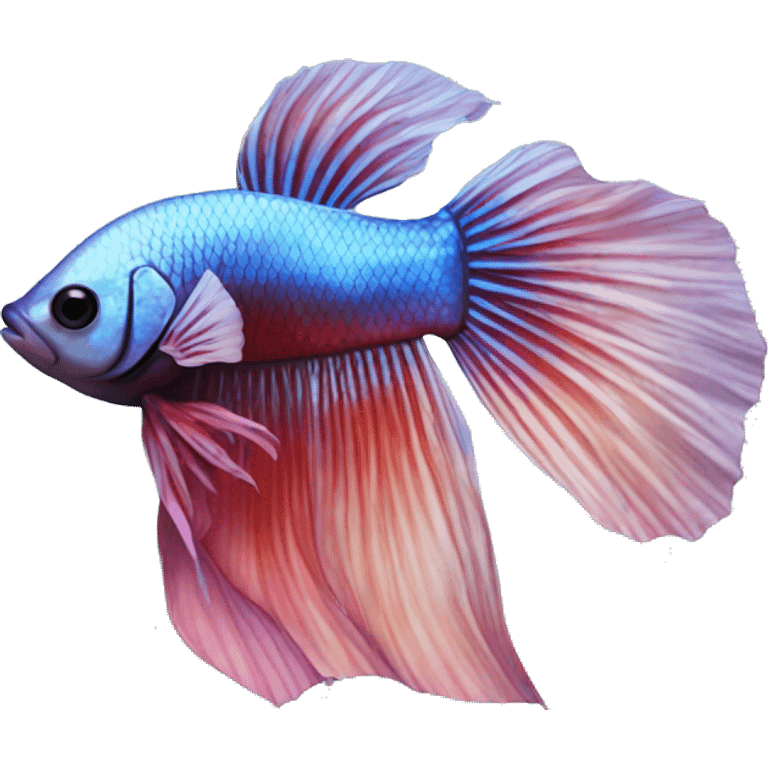 Over halfmoon Betta fish emoji