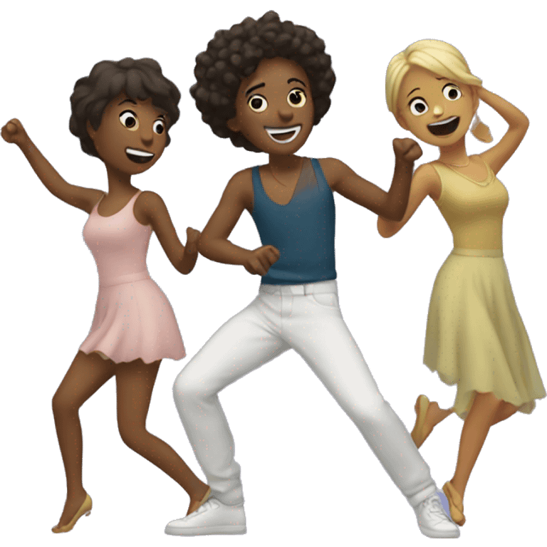 dancing with friends emoji