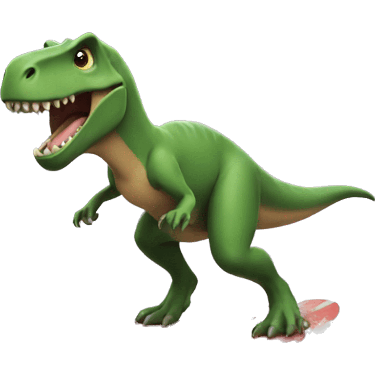 Trex surfing emoji