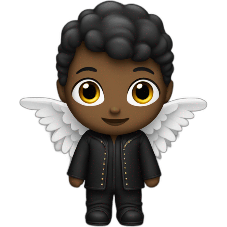 angel in black clothes emoji