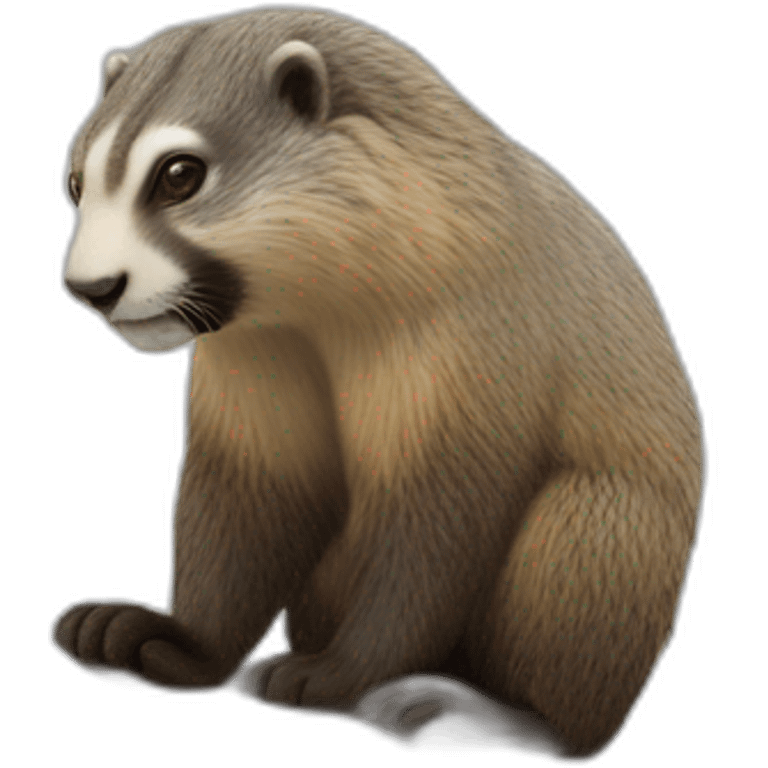 Louttre qui fait un câlin au une marmotte emoji