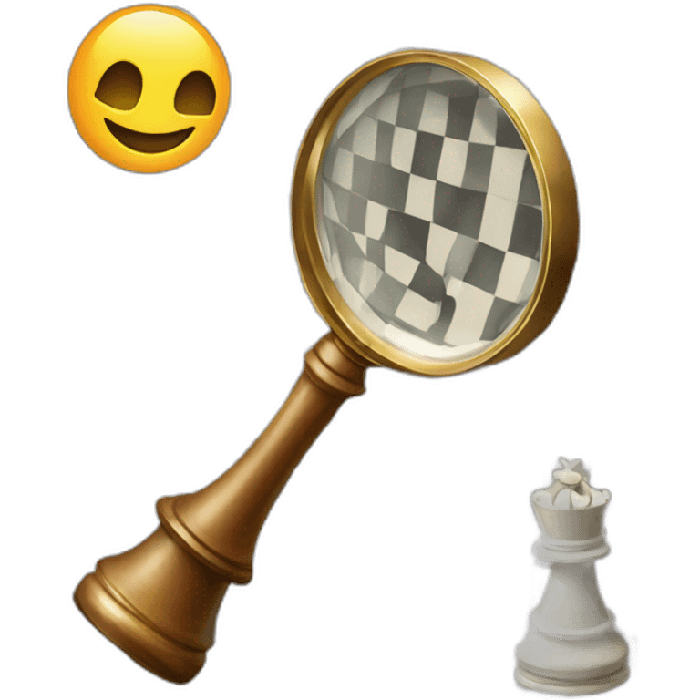 chess and magnifying glass emoji