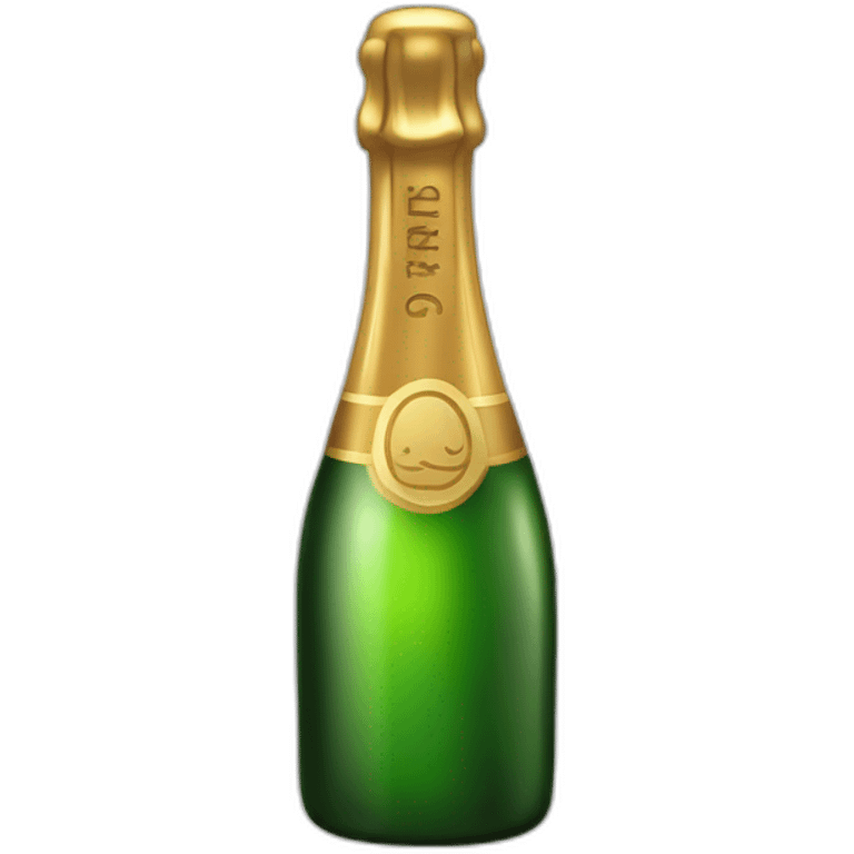 champagne bottle with popping corck emoji