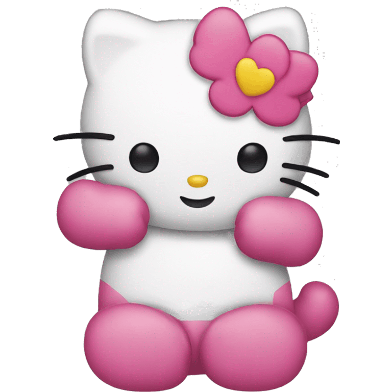 hugging hello kitty emoji