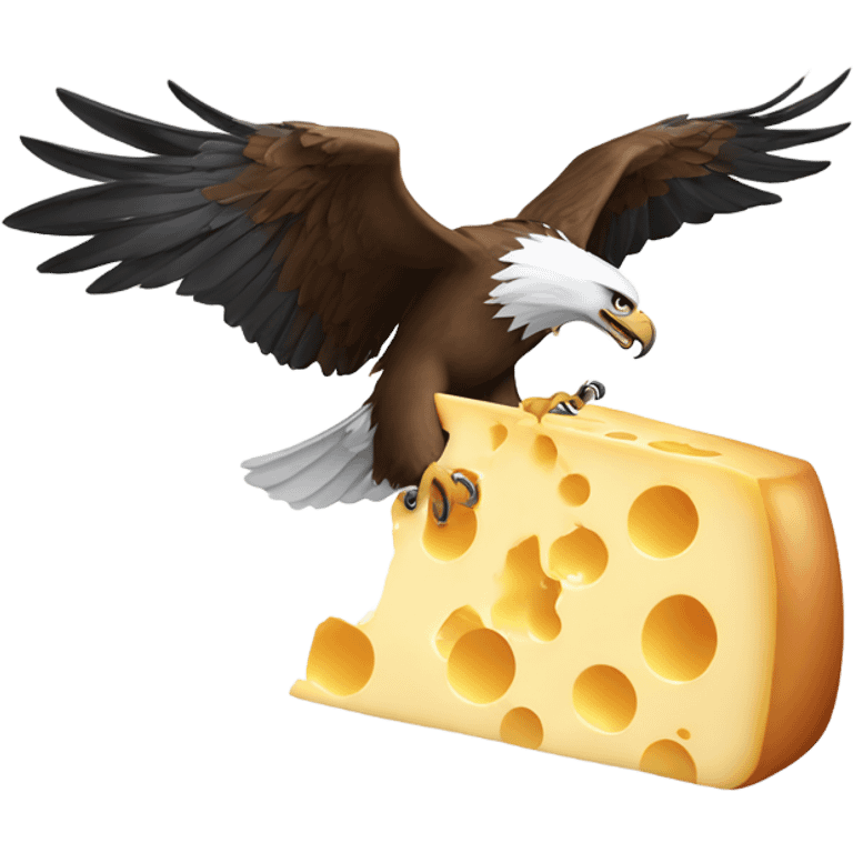 Eagle killing cheese  emoji