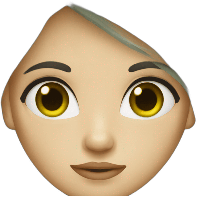 Woman with green eyes and dark hair emoji