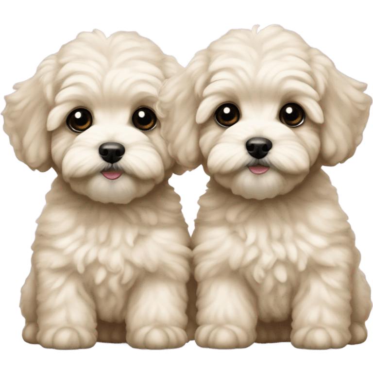 2 maltipoo pups sisters  emoji