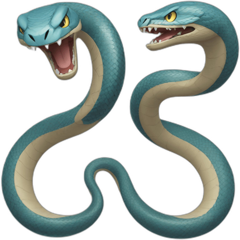 snake blue and beige angry pokemon emoji