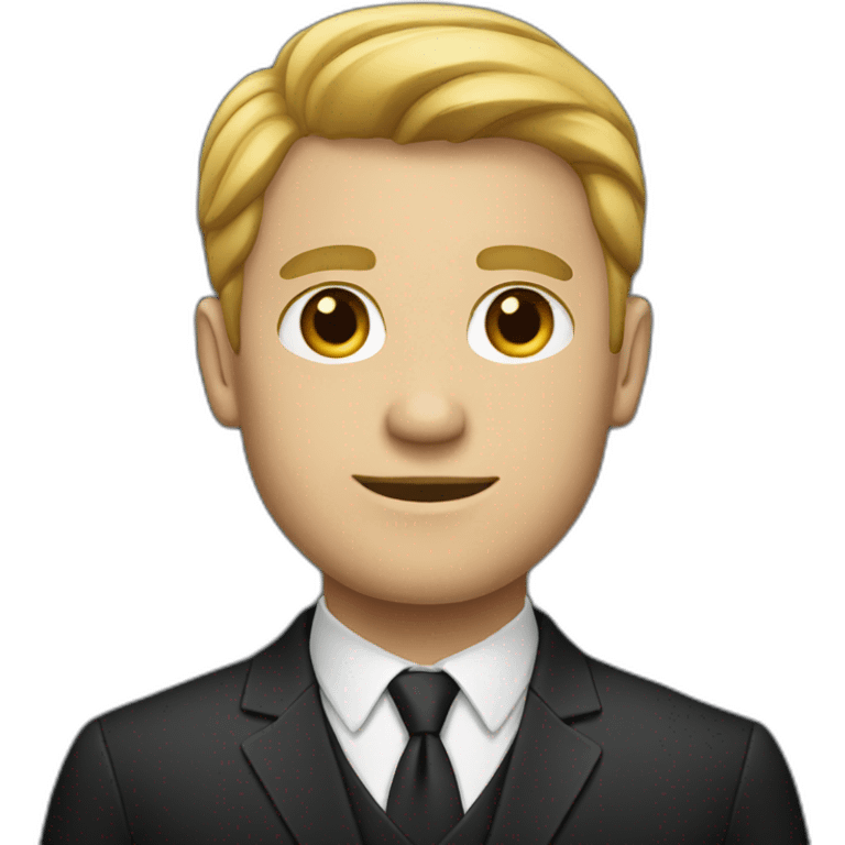 a white man on a dark suit emoji