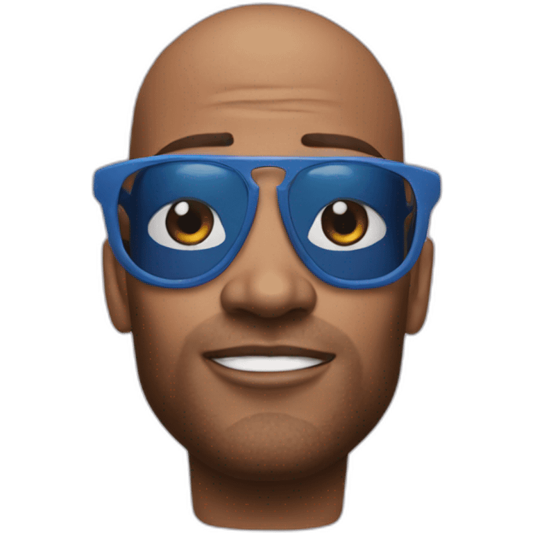 Booba head with jordan 4 sneakers on his face emoji