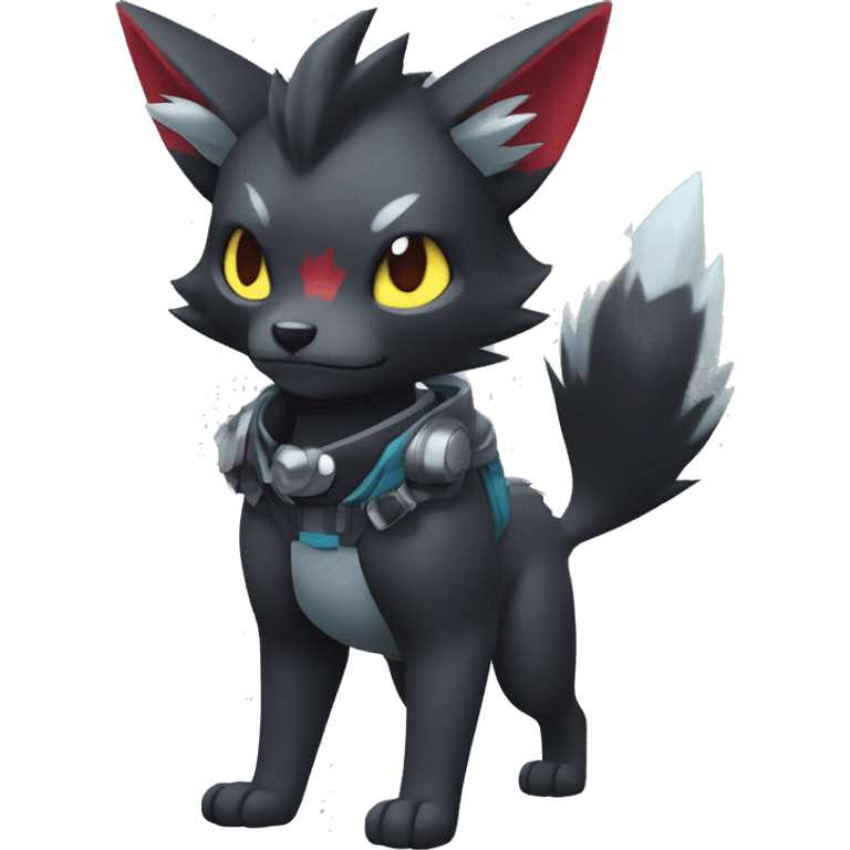  Kawaii Edgy Cool Beautiful Poochyena-Torracat-Zoroark full body emoji