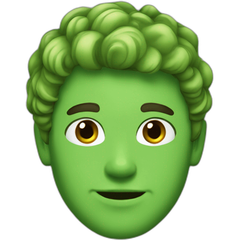 hair color men green emoji