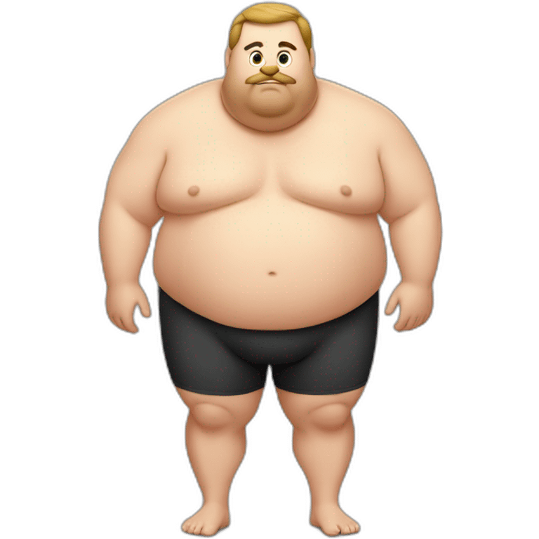 fat man before going to the gym emoji