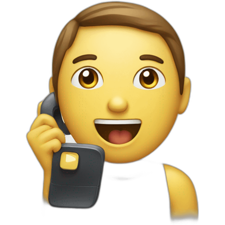 Chat qui regarde un téléphone emoji