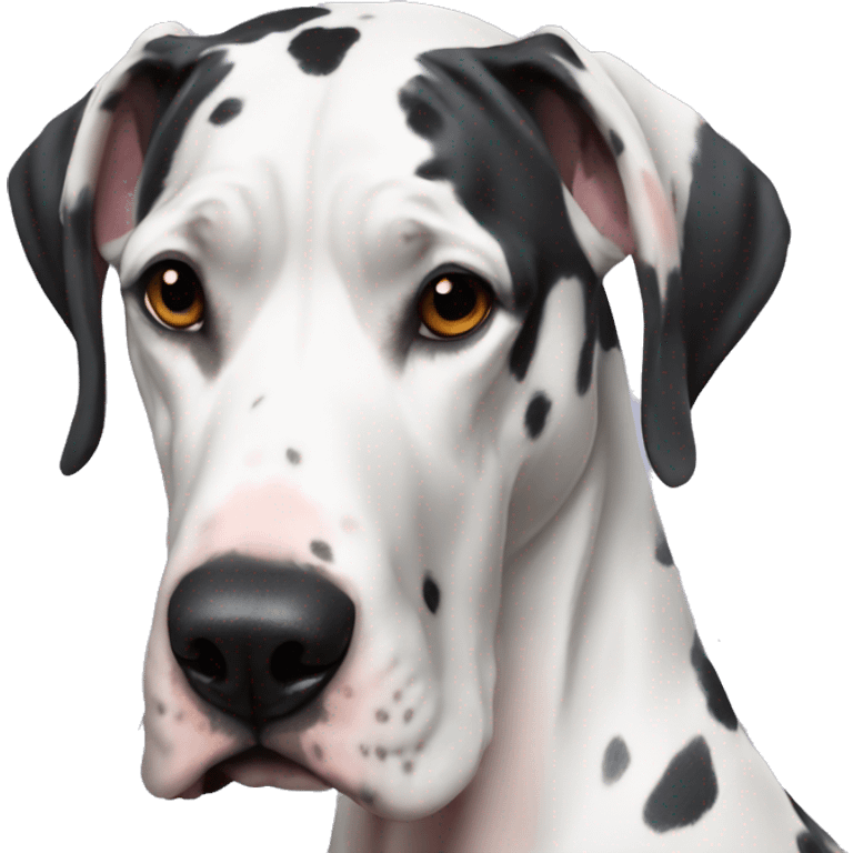 Harlequin multicolor great dane emoji