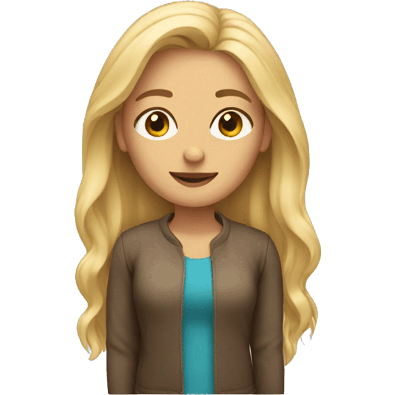 mujer pelo rubia emoji