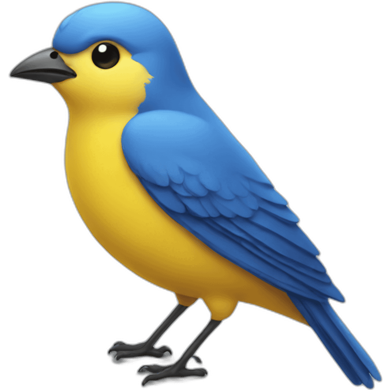 Blue yellow bird emoji