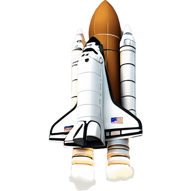 Space Shuttle blasting off transparent emoji