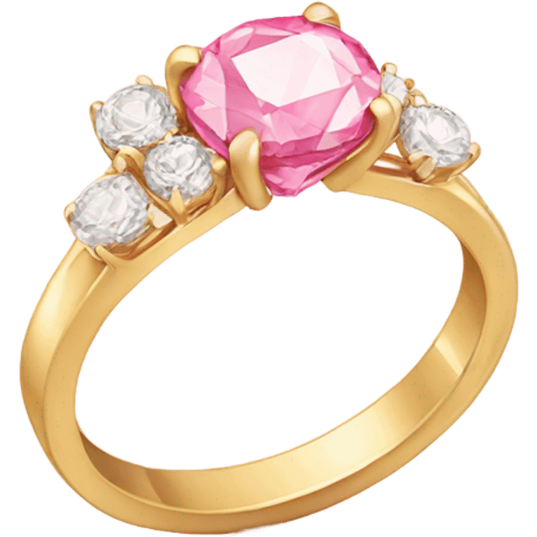 Pink diamond ring emoji