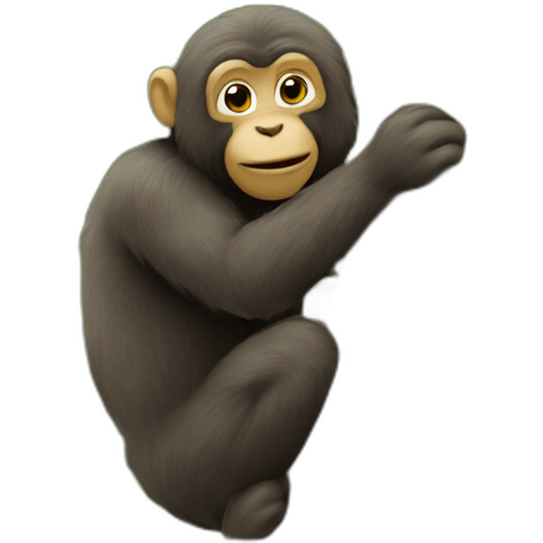 singe dans un arbre emoji