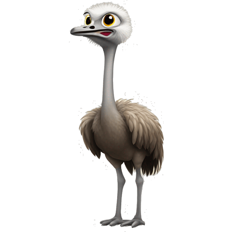 Ostrich standing right emoji