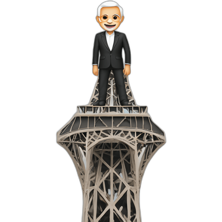 modi on top of eiffel tower emoji