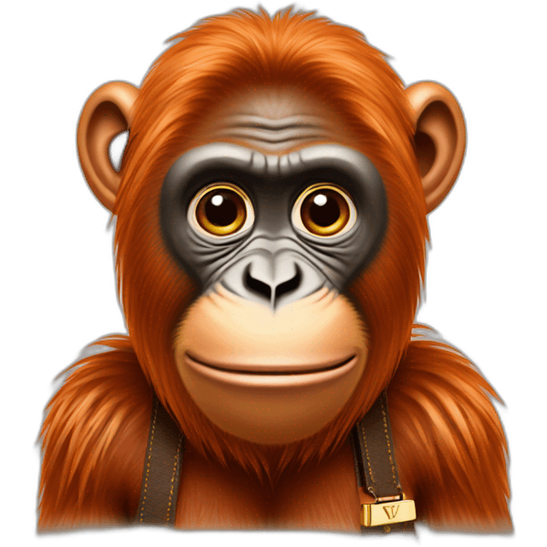 orang utan wearing louis vuitton emoji