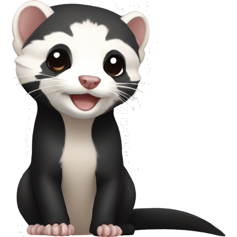 Black and white ferret emoji