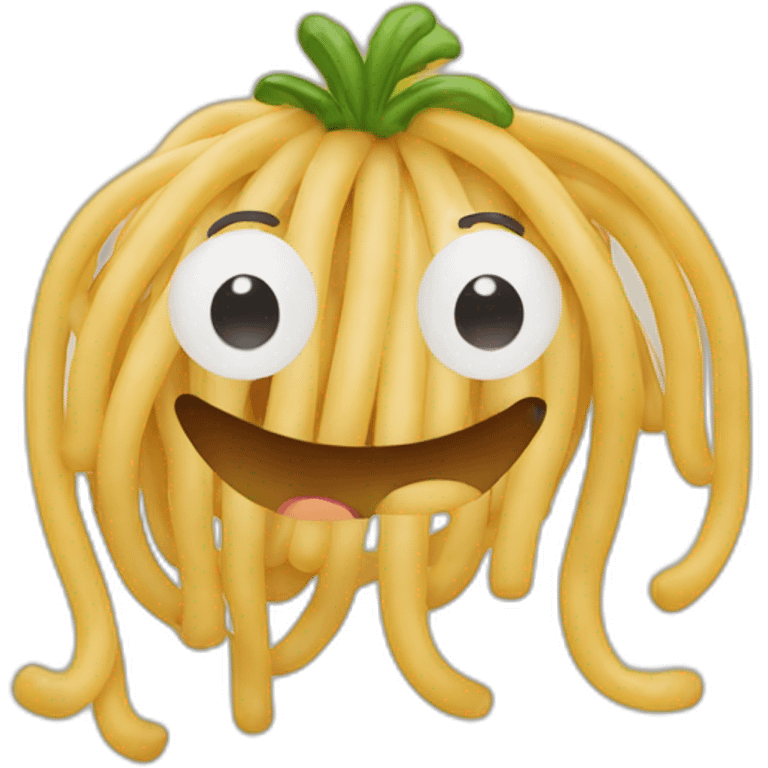 smiling spaghetti emoji