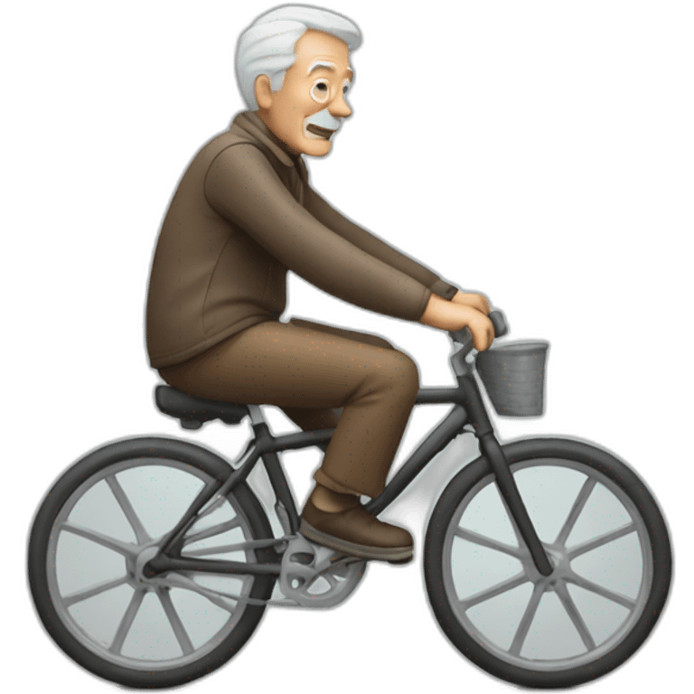 old man riding a bike downhill emoji