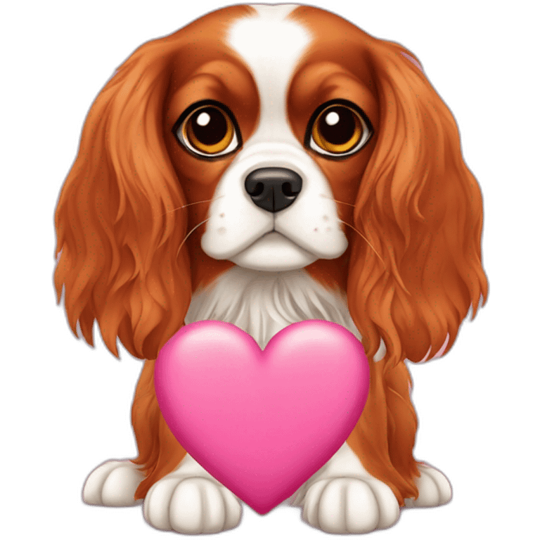 cavalier king charles spaniel valentines day emoji