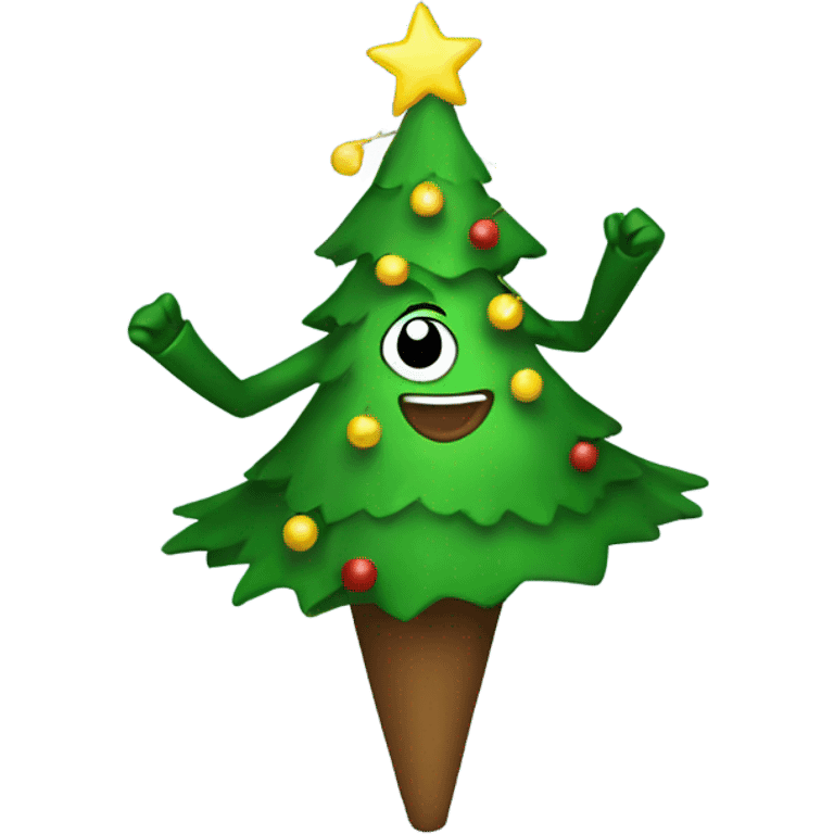 Dancing Christmas tree emoji