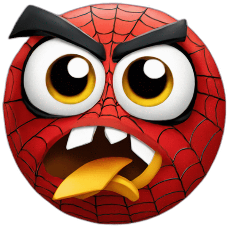 Angry birds spider man emoji