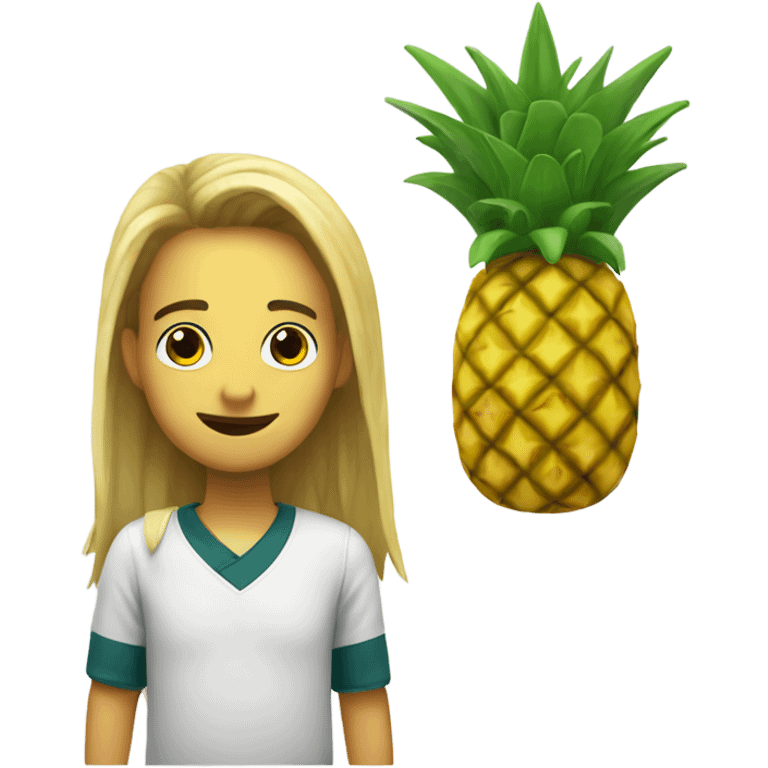 pineapple with gontel emoji