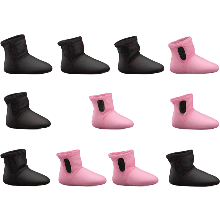 pink with black sole bloch ballet warm up booties emoji