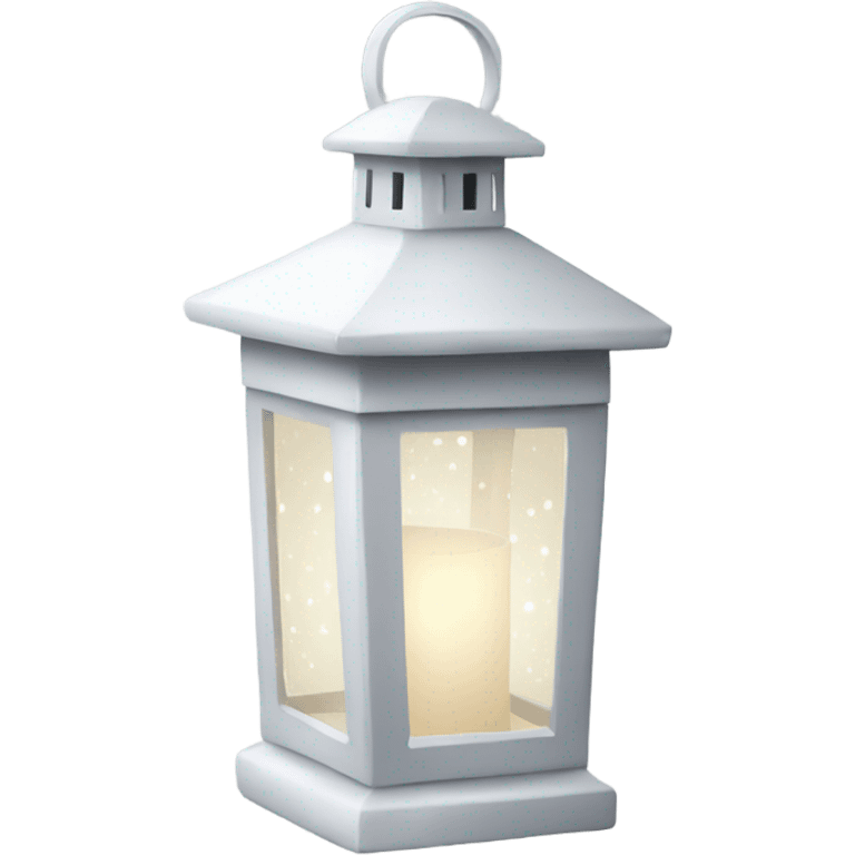 White Christmas lantern emoji