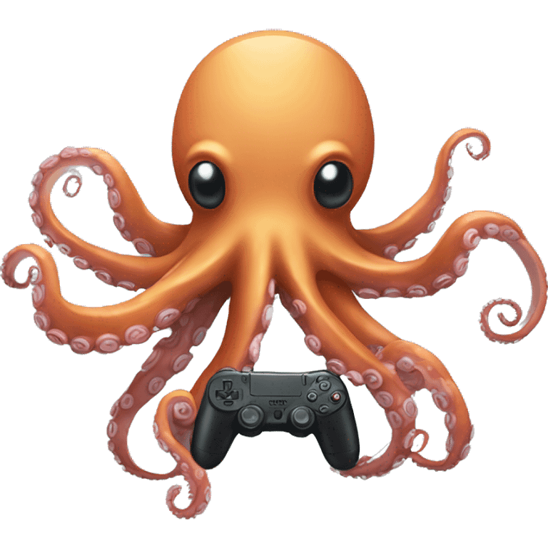 Octopus holding a controller  emoji