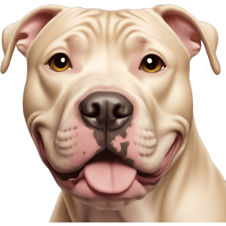 Champagne colored pitbull emoji