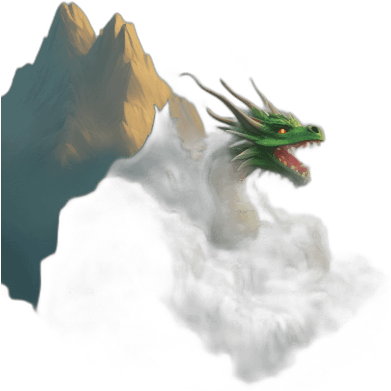 crisom dragon mountain emoji