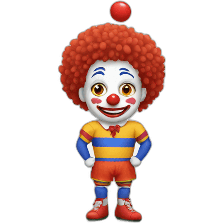 Clown playing rugby emoji