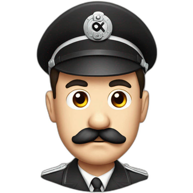 hitler with a Mario moustache emoji