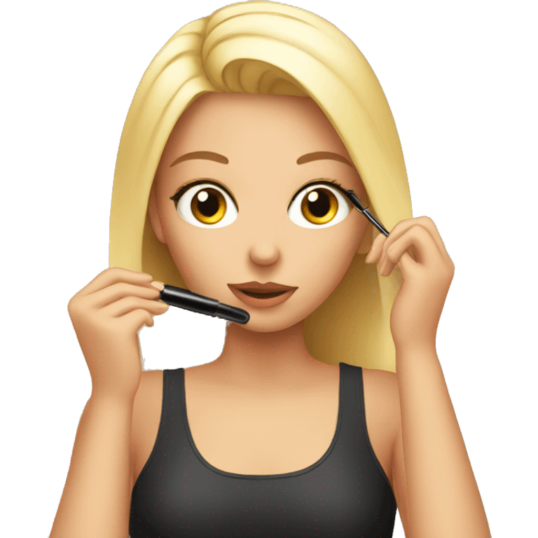 girl applying mascara emoji