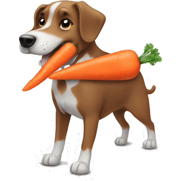 dog eat carrot emoji