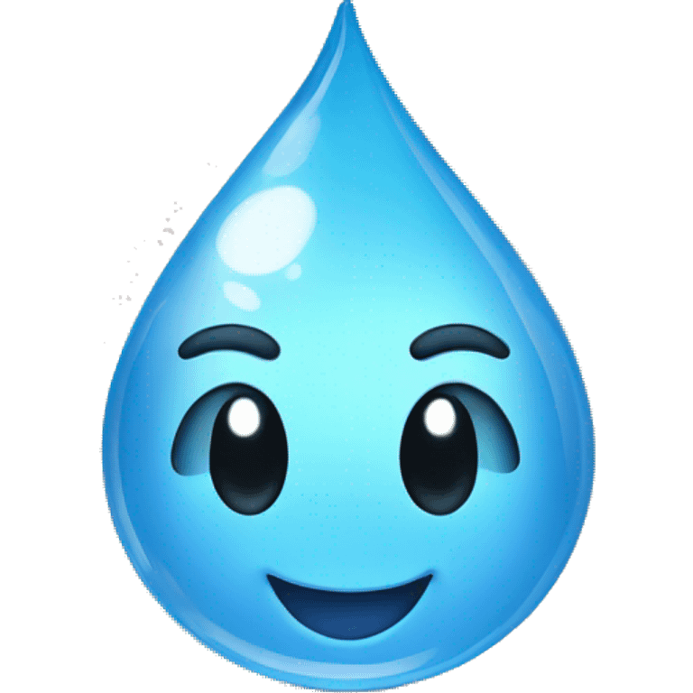 happy water drop emoji