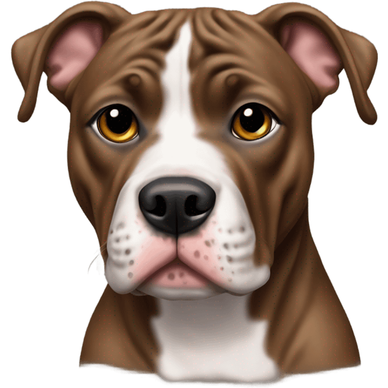 Brindle black nosed pitbull emoji