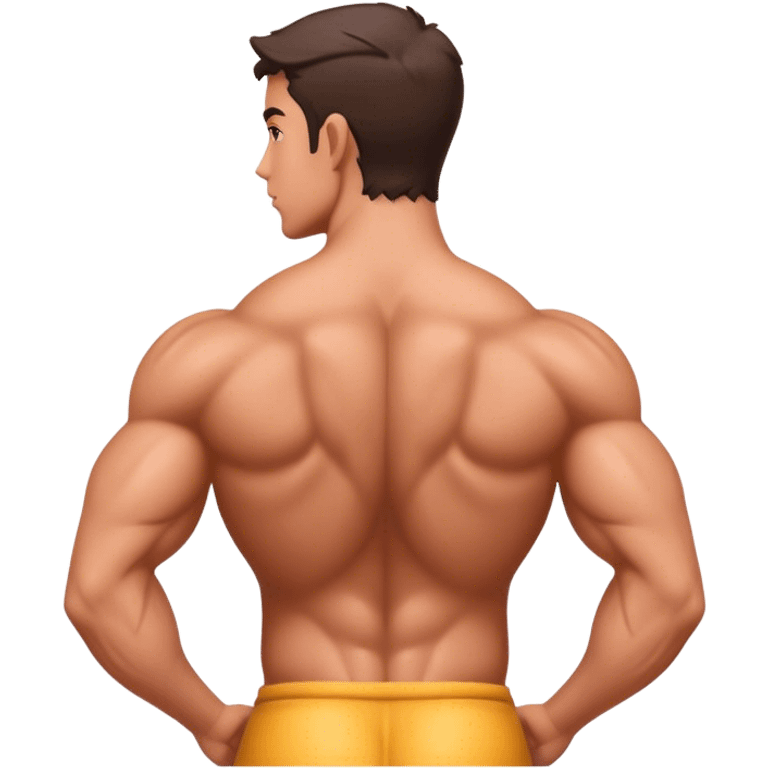 A person with big back emoji