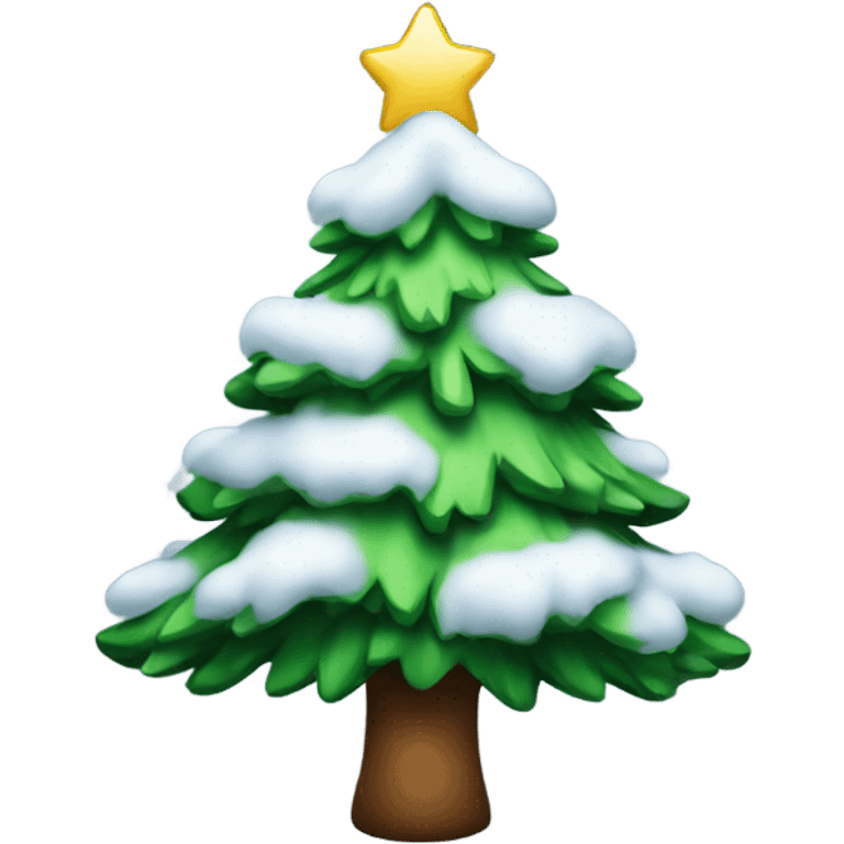 Christmas tree with snow  emoji