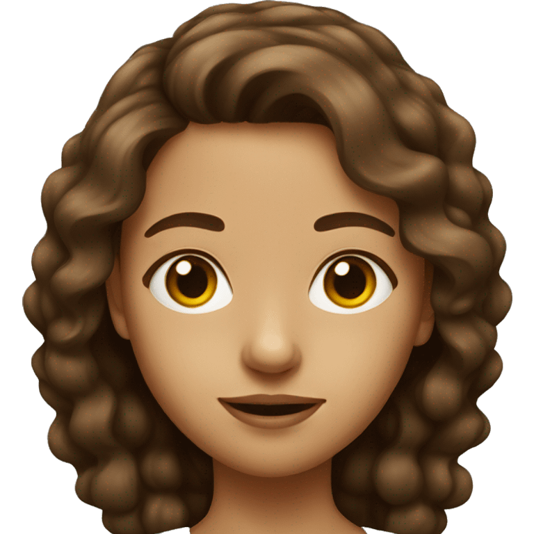 brown haired girl portrait emoji