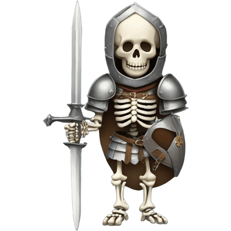 Skeleton with medieval armor ￼ emoji