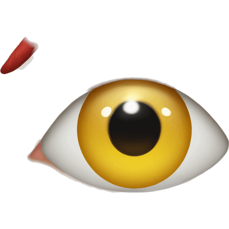 🙄this emoji but make the pupil in the center and the whites of its eyes red with red veins  emoji